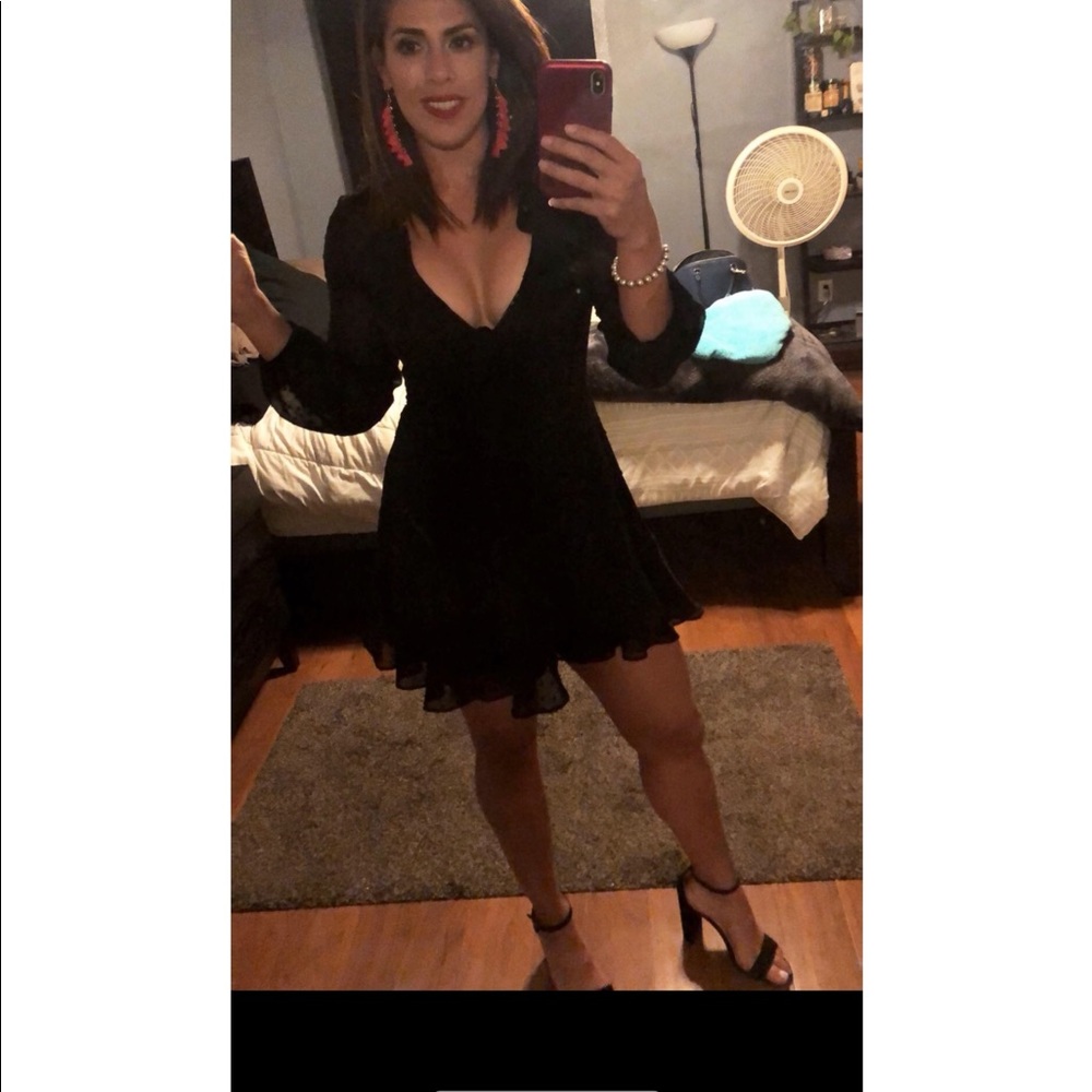 Black sheer dress
